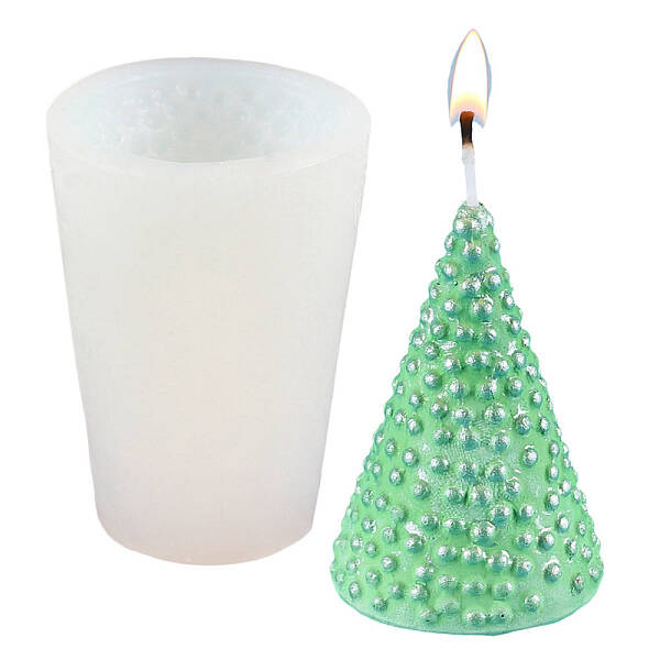 Christmas Theme DIY Cone Candle Silicone Molds
