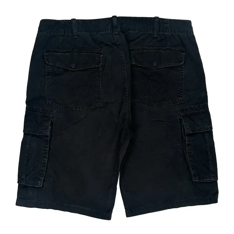 Levis Cargo Shorts - 37W 11L Black Cotton | Size: 37″ waist