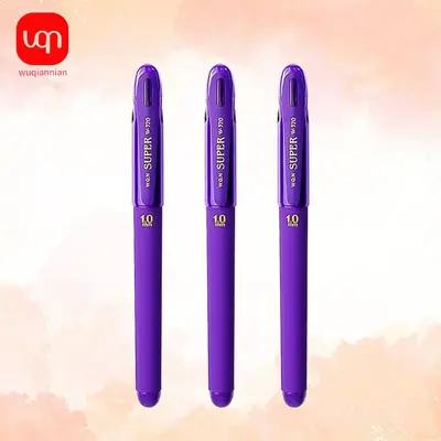 1.0mm Purple Gel Pen (1 Set), Smooth Writing Gel Pen, Office Stationery for Home School Students, Writing Pen for Students