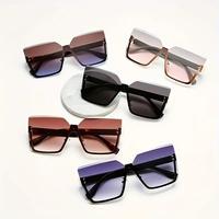 Chic Oversized Square Fashion for Women - Anti-Glare, Clear Design with Tone-Tone Accents