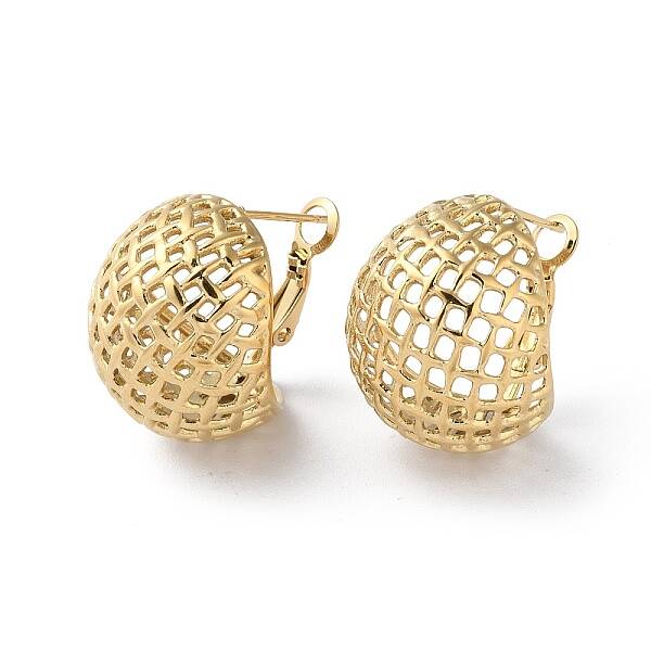 304 Stainless Steel Hollow Earrings