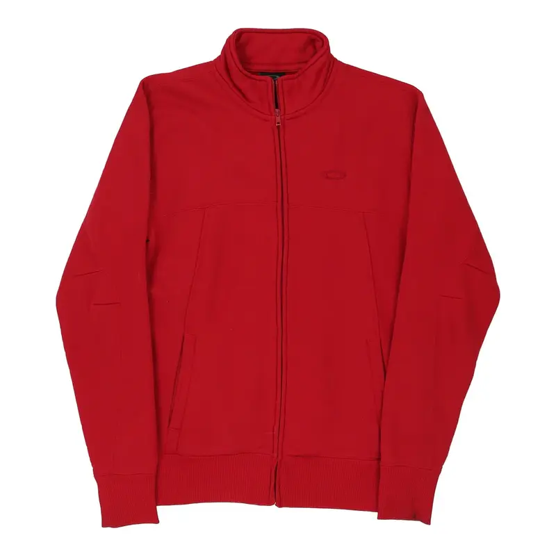 Oakley Zip Up - Small Red Cotton Blend