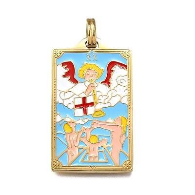 Tarot 304 Stainless Steel Enamel Pendants