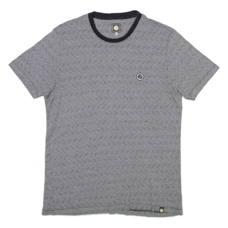 PRETTY GREEN Mens T-Shirt Grey Crew Neck M