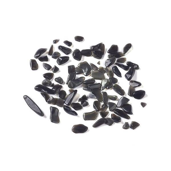 Natural Obsidian Chip Beads