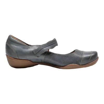 TAOS Ballet Shoes Blue Leather Womens UK 5