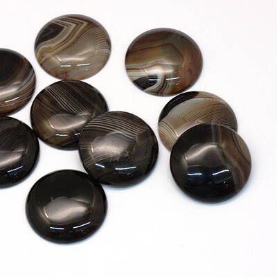 Dyed Natural Striped Agate/Banded Agate Cabochons