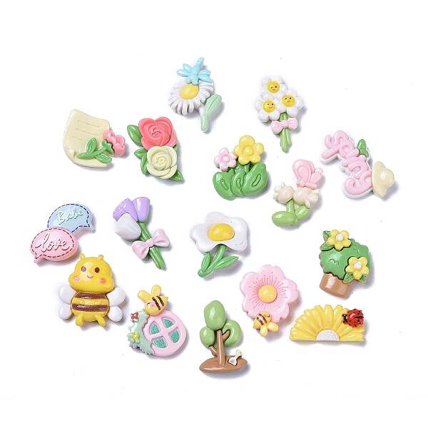 Spring Theme Opaque Cute Resin Decoden Cabochons