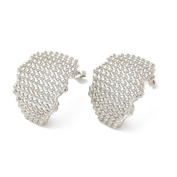 Rack Plating Brass Hollow Twist Stud Earrings for Women