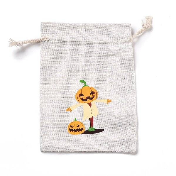 Halloween Cotton Cloth Storage Pouches