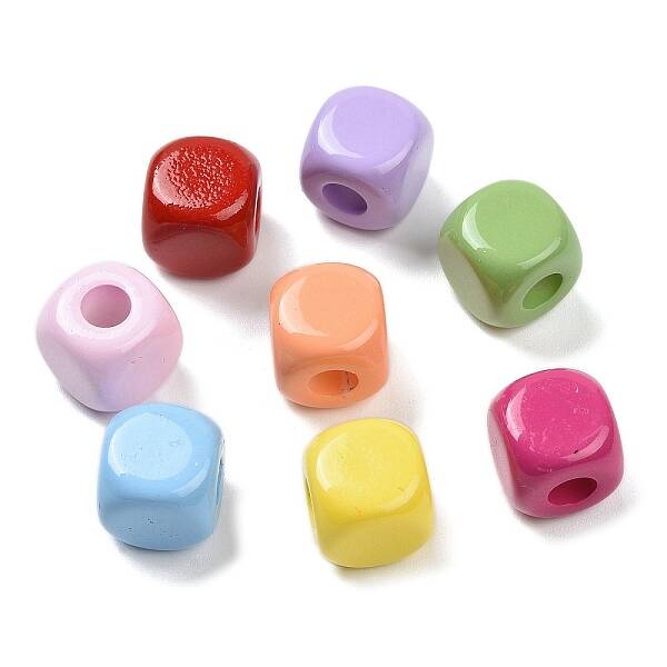Baking Painted Opauqe Acrylic Beads