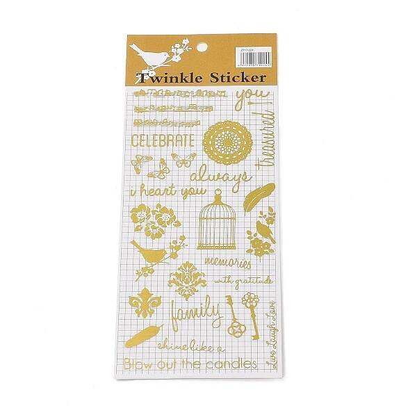 Hot Gold Foil Paper Self-Adhesive Stickers