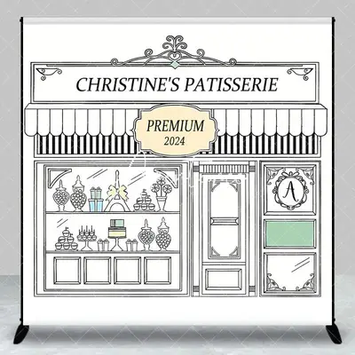 Paris Patisserie Crafts Custom Birthday Backdrop - Aperturee