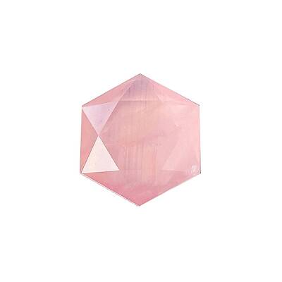Natural Rose Quartz Healing Star of David Ornament