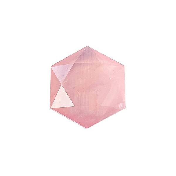 Natural Rose Quartz Healing Star of David Ornament