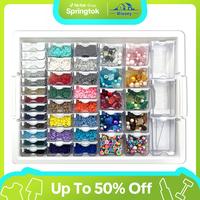 Multi-grid Diamond Arts Painting Storage Box, Diamond Arts Painting Beads Jewelry Storage Box, DIY Faux Diamonds & Gems Organ...