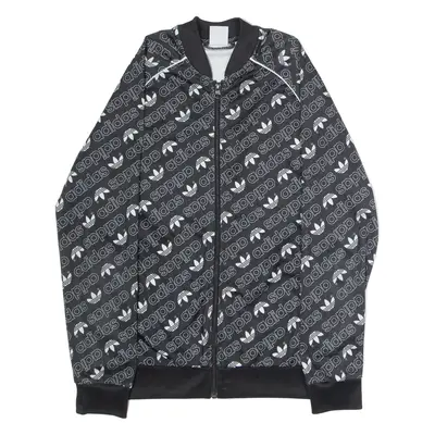 ADIDAS ORIGINALS Womens Track Jacket Black Crazy Pattern S