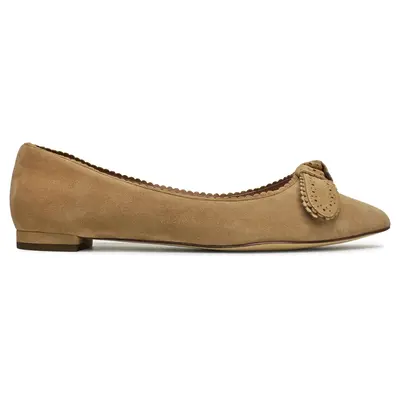 Cole Haan Bellport Bow Skimmer Suede Women's Slip On Shoes - Blush Tan - Size:US 10 Women
