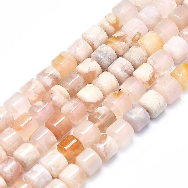 Natural Cherry Blossom Agate Beads Strands