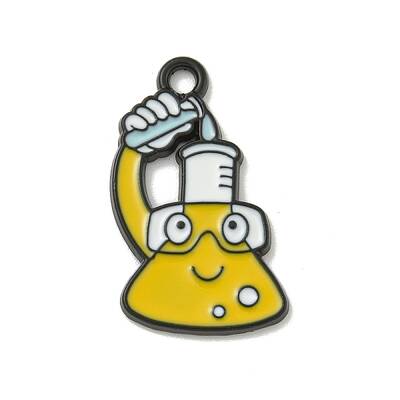 Chemistry Science Theme Alloy Enamel Pendants