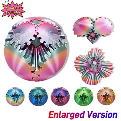 [PLUS] 3D Printed Heart-shaped Gear Ball, 1 Count  Spin Ball Gear, Work Or Travel Stress Relief Fidget Toy, Perfect for Stre...