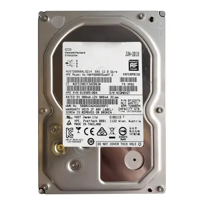818385-004 HP 6TB 6Gb/s SAS 7200 3.5-Inch Hard Drive