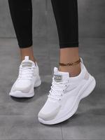 Women's Mesh Breathable Lightweight Sneakers, Casual Comfortable Sports Running Shoes, All-match Round Toe Slip on Shoes for ...