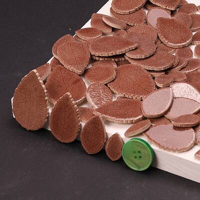 Leaf Shape Porcelain Mosaic Tiles