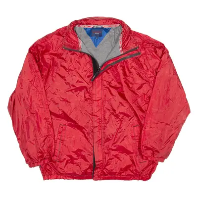 TOMMY HILFIGER JEANS Lined Rain Jacket Red Mens L