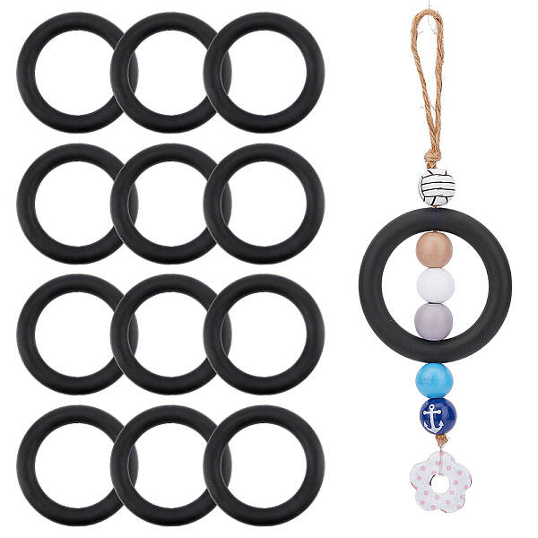 12Pcs Ring Silicone Beads