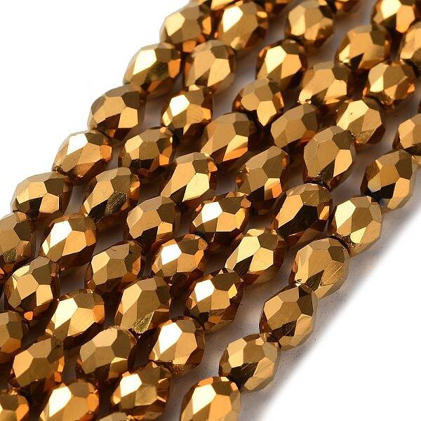 Electroplate Glass Bead Strands