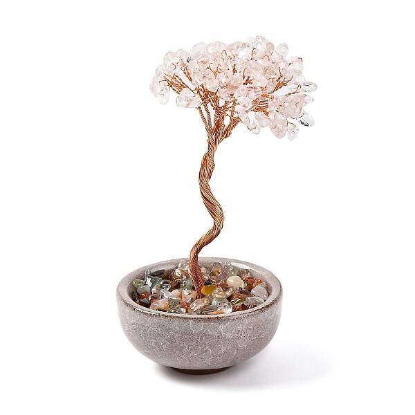 Natural Quartz Crystal Chips Tree Decorations