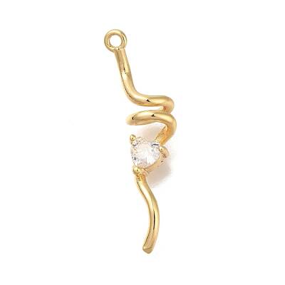 Brass Micro Pave Cubic Zirconia Pendants