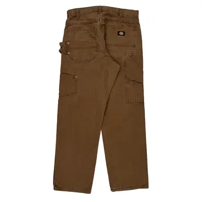 Workwear Dickies Carpenter Trousers - 32W 30L Brown Cotton | Size: 32″ waist
