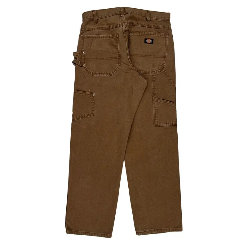 Workwear Dickies Carpenter Trousers - 32W 30L Brown Cotton | Size: 32″ waist