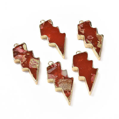 Dyed Natural Imperial Jasper Pendants