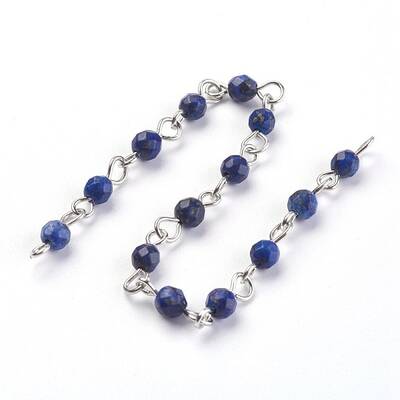 Handmade Natural Lapis Lazuli Beads Chains