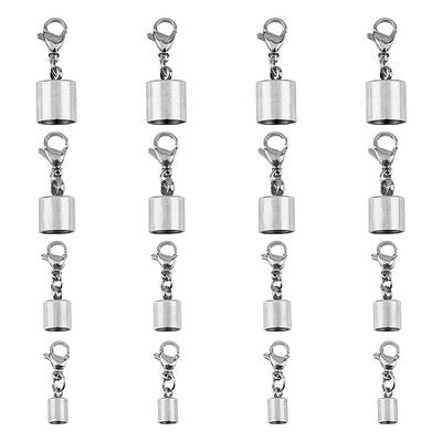 16Pcs 4 Styles 304 Stainless Steel Lobster Claw Clasps