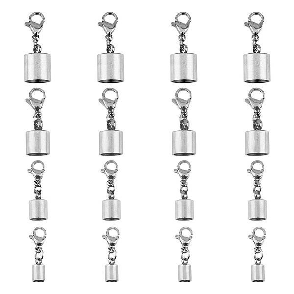 16Pcs 4 Styles 304 Stainless Steel Lobster Claw Clasps