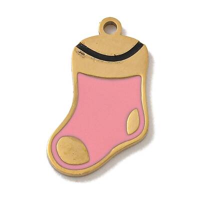 Christmas Theme 304 Stainless Steel Enamel Charms