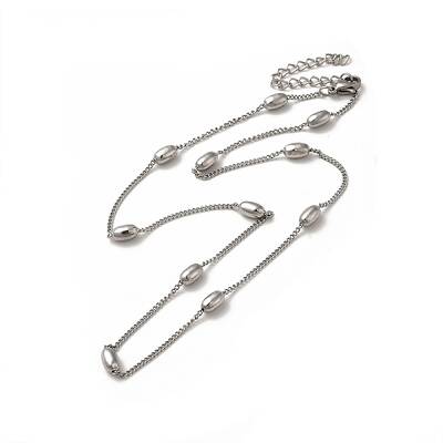 Non-Tarnish 304 Stainless Steel Curb Chain Necklaces