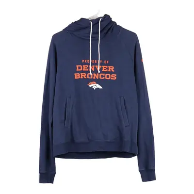 Denver Broncos Nike NFL Hoodie - Medium Blue Cotton Blend