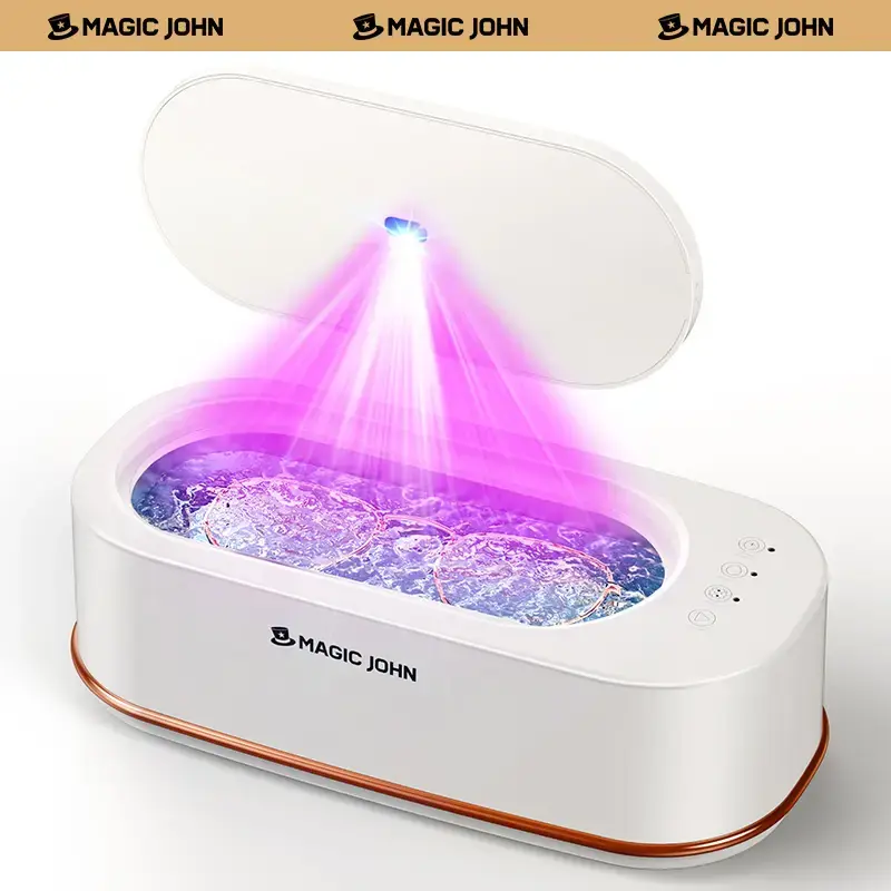 NEW - MAGIC JOHN 47KHz Ultrasonic Cleaner with Sterilization – Professional Jewelry & Eyewear Cleaning Machine, Portable fo...