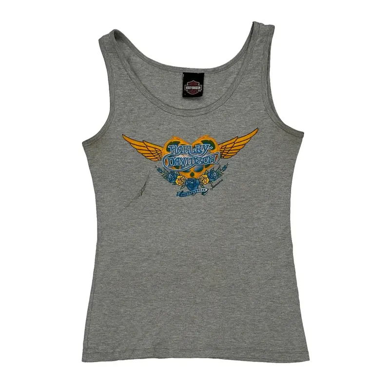 Harley-Davidson Jamaica Harley Davidson Vest - Small Grey Cotton Blend