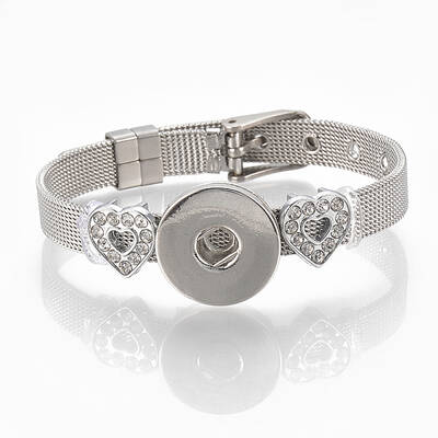 Alloy Rhinestone Snap Cord Bracelet Making