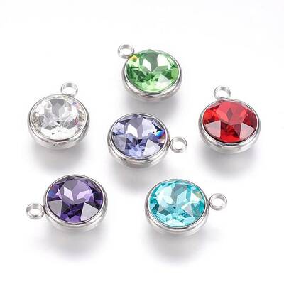 K9 Glass Rhinestone Pendants