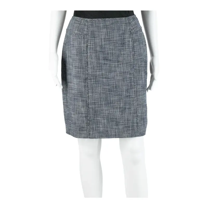 BANANA REPUBLIC Formal Short Pencil Skirt Blue Tweed Womens UK 12