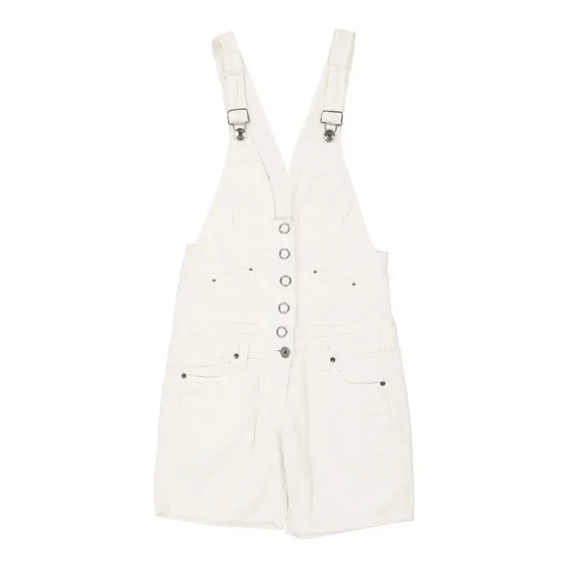 Datch Overalls - 32W UK 10 White Cotton