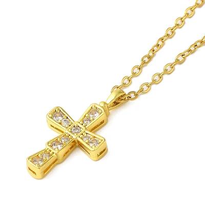 304 Stainless Steel Cubic Zirconia Pendant Necklaces