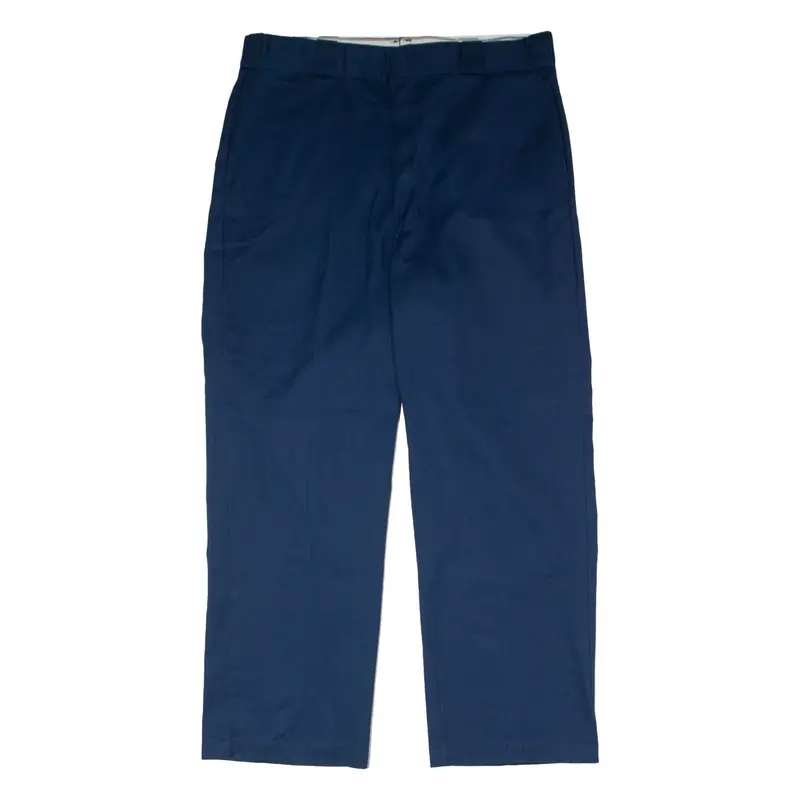 DICKIES Workwear Mens Twill Trousers Blue Regular Straight W38 L30